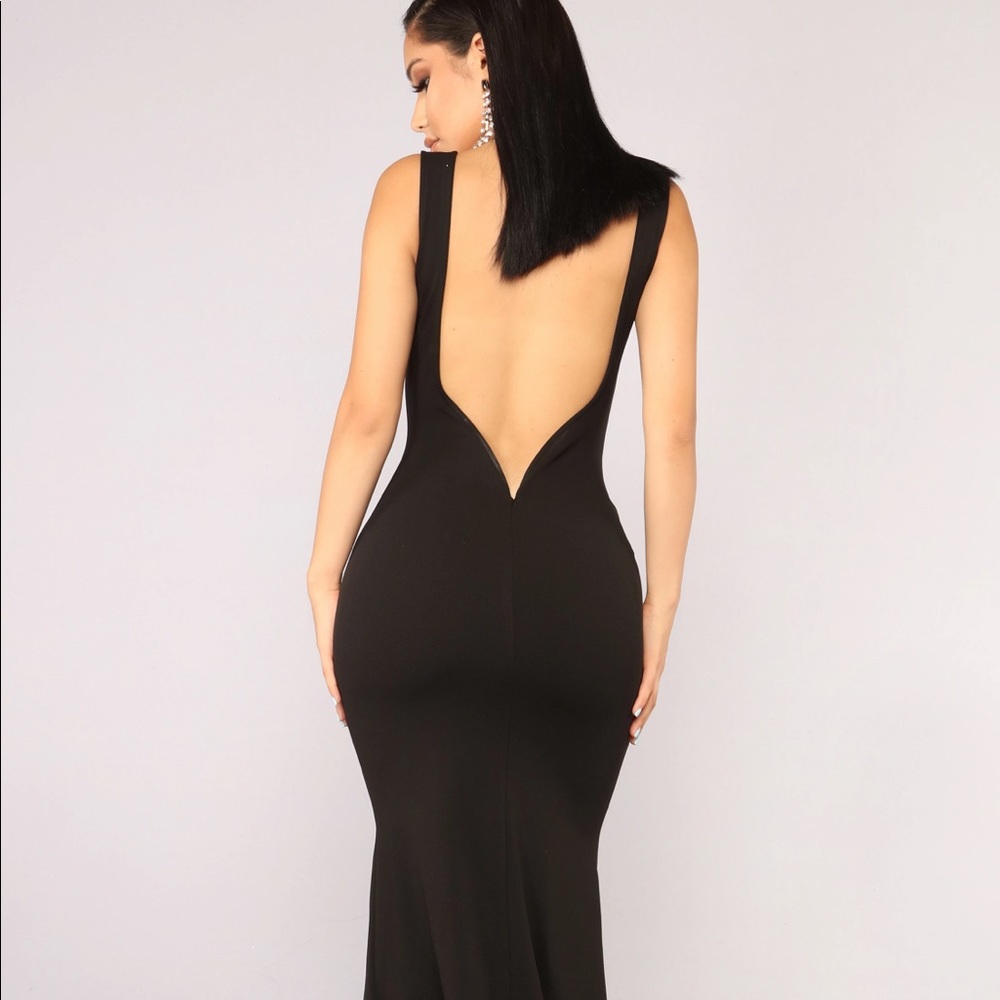 This Gown Needs A Crown Dress Black Backless SM